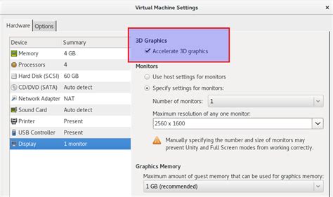 Settings - Display -. . Vmware 3d acceleration is not supported in this guest macos